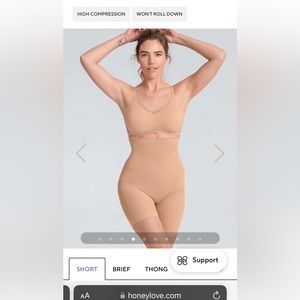 SuperPower Short by Honeylove. Nude. Size XS